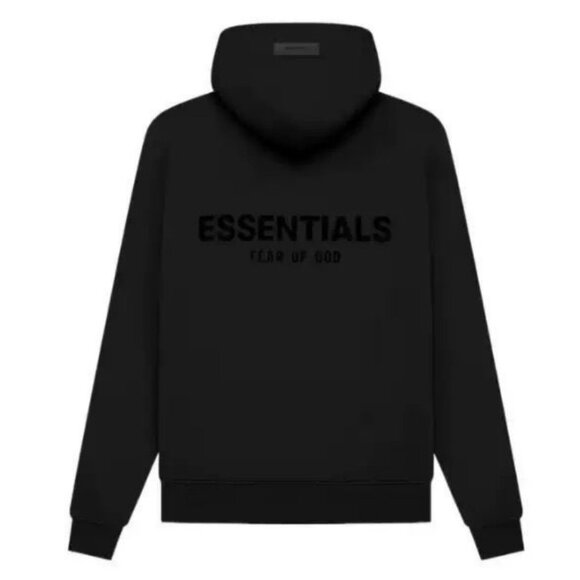 NWT Fear of God Essentials “Stretch Limo” Hoodie • Black Pullover - Picture 2 of 2